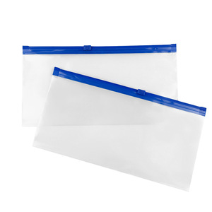 Transparent Zipper Bag Rectangle 12 Silk PE Self Sealing For Student Stationery And Food Storage - Product Image 4