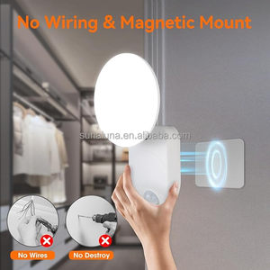 Iluminación LED para pasillo con batería giratoria de 360 °, lámpara de pared, temporizador, sala de estar <span class=keywords><strong>Interior</strong></span>, <span class=keywords><strong>luz</strong></span> led plegable - Product Image 4