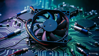 Ventilateur axial DC 80 mm 80x80x20 mm 12 V PWM 5000 tr/min à double roulement à billes haute vitesse pour PC et serveur