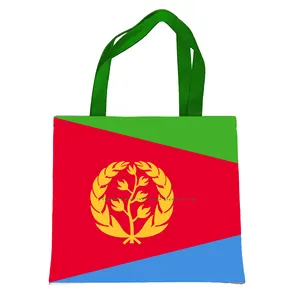 高品质16 x 14英寸双面手提包定制厄立特里亚国旗国旗手提包