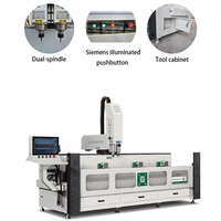 Machine CNC à double broche contrôlée par PLC, haute précision, certifiée CE, 380V, 3000MM, pour profilés aluminium, idéale pour les usines de murs rideaux