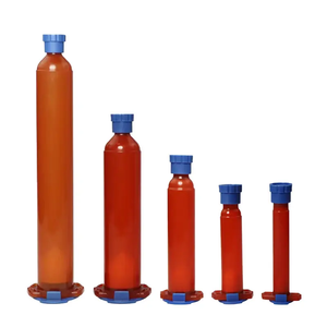 Amber US EFD tabung jarum suntik UV pneumatik, Dispenser cairan lem jarum suntik empat buah - Product Image 1
