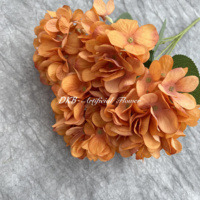 Produk Terlaris Pabrik DKB, Dekorasi Bunga Hydrangea 5 Kepala Besar dari Sutra Buatan Premium untuk Dekorasi Rumah