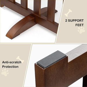 Barrière <span class=keywords><strong>pour</strong></span> <span class=keywords><strong>chien</strong></span> en bois massif sur mesure, pliable, autoportante, <span class=keywords><strong>pour</strong></span> intérieur, 2 panneaux, <span class=keywords><strong>pour</strong></span> chiots, <span class=keywords><strong>pour</strong></span> portes et escaliers - Product Image 4