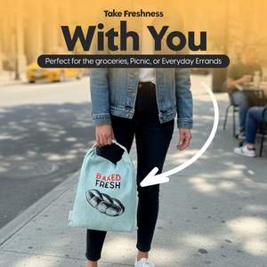 Sac à pain en coton et cire d'abeille, réutilisable, résistant au congélateur, pour le pain au levain fait maison, stockage alimentaire, cadeaux pour les boulangeres au levain - Product Image 6