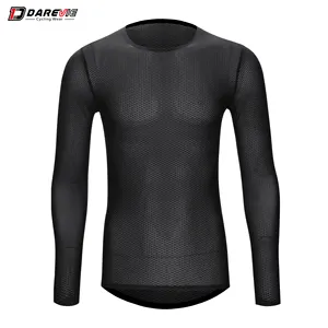 Nylon personalizzato sotto lo strato di Base top senza cuciture da uomo Slim leggero Quick Dry sport Compression Wear maglietta da ciclismo a maniche lunghe