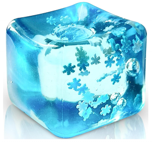 Jouet sensoriel anti-anxiété en forme de cube, à remontée lente, avec des flocons de neige à l'intérieur, pour calmer les enfants et les adultes - Product Image 2