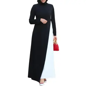 HC-Q003Middle East cross-border e-commerce Muslim long dress black and white two pieces of Southeast Asia Indonesia