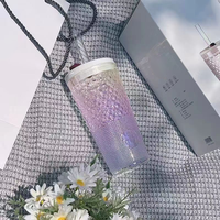 Gobelets en verre sodalime transparent de style américain, 14 oz et 21 oz, avec couvercles hermétiques et pailles, pour bière glacée, café, thé, eau