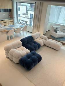 Modern İtalyan kanepe lüks L şekli rahat modüler kanepe oturma odası mobilya yüksek yoğunluklu köpük seti Mario Bellini kanepe - Product Image 6