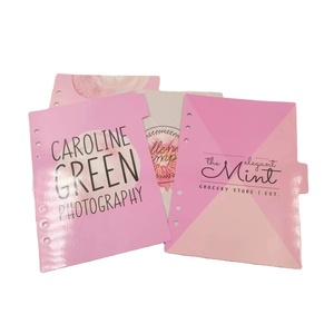 Custom <strong>A4</strong> Pattern Pink Paper <strong>Index</strong> <strong>Divider</strong> Inserts for A5/A6 Planner Binder 6 Holes Customized <strong>PP</strong> <strong>Index</strong> Card <strong>Dividers</strong> School Use - Product Image 1