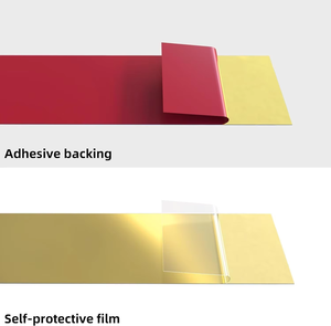 201 304 Stainless Steel Flat Strip <b>Trim</b> Patti with Self-Adhesive Backing for Seam Coverage - Product Image 3