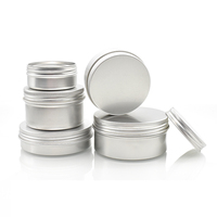 Runde Aluminium-Metalldosen 5g-250g Silber Kosmetikbehälter für Cremes und Lippenbalsam mit Schraubverschluss und Individueller Bedruckung