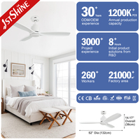 1stshine ventiladores luz decorativa ventilador de techo 3 aspas de madera blanco 52 pulgadas ventilador con control remoto