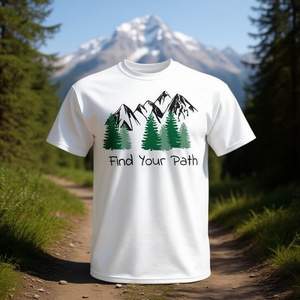 Find Your Path <b>T</b>-<b>Shirt</b> Hiking <b>Mountains</b> Design Unisex Adult Size - Product Image 3