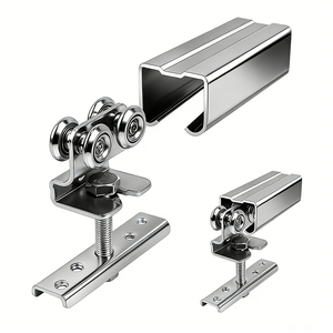 Sistema <span class=keywords><strong>de</strong></span> <span class=keywords><strong>Puerta</strong></span> <span class=keywords><strong>de</strong></span> <span class=keywords><strong>Garaje</strong></span> Colgante con Rieles <span class=keywords><strong>de</strong></span> Acero <span class=keywords><strong>de</strong></span> Diseño Moderno, Kit <span class=keywords><strong>de</strong></span> Accesorios <span class=keywords><strong>de</strong></span> Ruedas y Poleas Deslizantes (Resistentes al Óxido) para Almacenes y Hoteles - Product Image 5