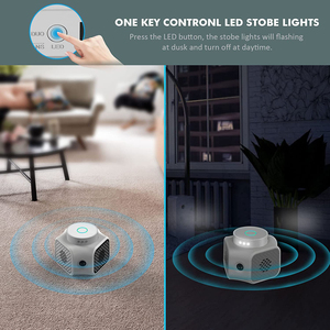 Répulsif ultrasonique à double haut-parleur à 360 degrés avec souris clignotante LED Marten Mole Pest Bug Cockroach Dissuasion pour la maison - Product Image 3