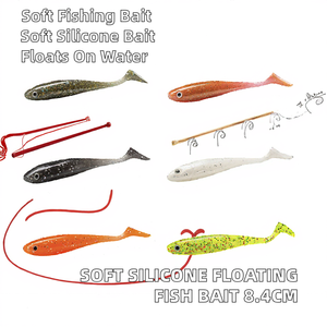 KEWOTE Nouvelle <span class=keywords><strong>vente</strong></span> directe d'usine OEM, appât souple en silicone de 80 mm pour la pêche en eau flottante dans les rivières et les lacs - Product Image 5