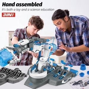 ZhoryaDIYアセンブリ3In1アームおもちゃロボット油圧マニプレレーターマシンアーム220pcsステムおもちゃロボット科学実験キット - Product Image 3