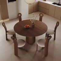 Table à manger en ardoise de bambou massif, meubles de maison, style mi-siècle, table à manger rectangulaire simple, ensemble de chaises design