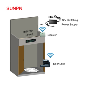 SUNPN SP-ZFDMS Sensor de Ocupación de Inodoro con Indicador Autoalimentado, Cerradura de Puerta de Partición, Gestión Inteligente de Baños Públicos - Product Image 2