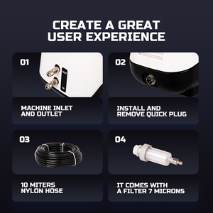 Portátil 0.2L/min Máquina de niebla automática de alta presión 40Bar 24V Nebulización fina de plástico 35 Cobertura Ecológica para jardín - Product Image 5