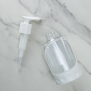 Luxury PET Plastic Round White Transparent Empty Conditioner Body Lotion <b>Bottle</b> 400ml 300ml 500ml Shampoo <b>Pump</b> <b>Bottle</b> - Product Image 6