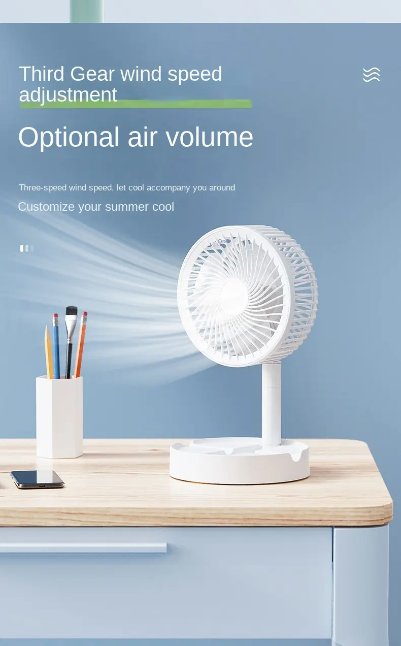 Factory Supply Air Cooling Portable Mini Mute Rechargeable Desk Fans