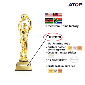 JINZUN Nuevo Modelo de Trofeo de Resina para Baloncesto, Trofeo de Tiro al Canasta Dorado/Plateado/Cobre, Trofeo de Slam <span class=keywords><strong>Dunk</strong></span> de 29 CM, Trofeo de Campeonato de Liga de Baloncesto - Product Image 2