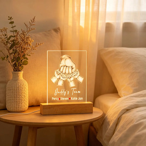 맞춤형 아크릴 LED 무드등, 아버지의 날 선물, 고급 소형 수면등 - Product Image 4