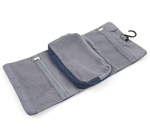 2024 nouveau Design enroulable pliable voyage trousse de <span class=keywords><strong>toilette</strong></span> pochette cosmétique maquillage organisateur sac avec crochet de suspension pour femmes hommes - Product Image 3