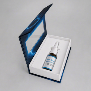 Customizable Recyclable Cardboard Cosmetic Paper Box New Design for Nasal Spray Magnetic Box Packaging with Plastic <b>Window</b> - Product Image 1