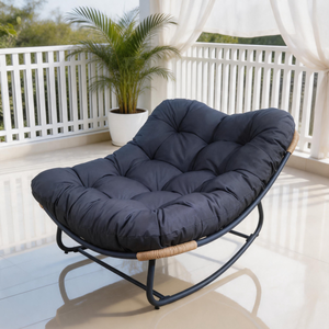 Luxury Rattan Rocking Chair Manufacturer: Commercial Grade Lounge for Resort Balcony and Public Space - OEM Support - Product Image 1