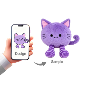 OEM ODM CE Custom <strong>Soft</strong> Happy <strong>cat</strong> <strong>Toy</strong> Custom Stuffed <strong>Toy</strong> Super-sized Animal Valentine's Day Custom Size purple <strong>cat</strong> <strong>Plush</strong> <strong>Toys</strong> - Product Image 1
