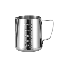 Tasse à latte et pichet à lait écologiques en acier inoxydable moderne de 350 ml avec logo personnalisé pour les outils à café