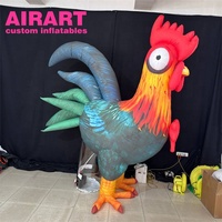 Animal gonflable de coq de décoration d'activité publicitaire, grand ballon gonflable de poulet