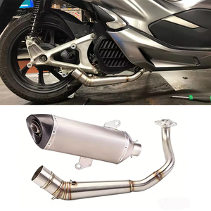 Système d'échappement complet pour moto/scooter PCX <span class=keywords><strong>125</strong></span> 150, silencieux, tube intermédiaire, silencieux à enfiler, compatible avec <span class=keywords><strong>HONDA</strong></span> PCX125 PCX150 2018-2020 - Product Image 5