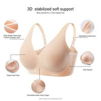 En stock – Soutien-gorge sans fil respirant à décolleté plongeant, anti-affaissement, sans coutures, confortable pour femme – Grandes tailles