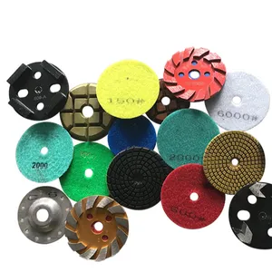 7 Inch D180mm Wet Polishing Pads Ketebalan 3Mm Alat Penggiling Resin Bantalan untuk Beton dan Terrazzo Lantai