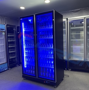 Lujoso Soda Frigo Congelateur Nevera Cerveza Bebida Refrigerador Conjeladores Verticale 2 puertas Display Cooler - Product Image 4