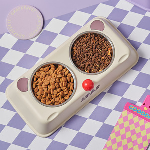 Comederos para Perros y Gatos de Acero Inoxidable, Doble, Antideslizante, Diseño de Oso, Juego de Alimentación para Mascotas - Product Image 3