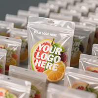 Sachets de pochette debout en feuille d'aluminium de qualité alimentaire emballant des sacs en mylar aux fraises pour les fruits secs