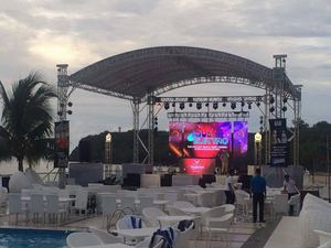 ระบบโครงหลังคาอะลูมิเนียมอัลลอยด์ โครงหลังคาอะลูมิเนียมพร้อมสลักเกลียวสำหรับติดตั้งไฟเวที โครงทรัสสำหรับคอนเสิร์ต เวทีคอนเสิร์ตเคลื่อนที่ - Product Image 3