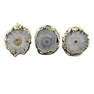 CH-GMR0005 خاتم حجر دروزي طبيعي غير منتظم طبيعي شفاف خاتم ساحر دروزي مجوهرات عصرية خاتم قابل للتعديل بالجملة - Product Image 3