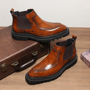 Nouvelles Chaussures Oxford en Cuir Imperméables Artisanales de Luxe Décontractées Britanniques pour Hommes – Idéales pour Mariage, Bureau et Tenues Professionnelles - Product Image 3