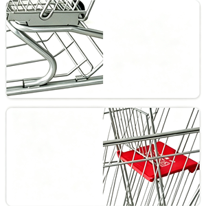 340L Commercial Supermarket Shopping <b>Cart</b> Heavy Duty Wire Mesh Large Capacity Silent Caster <b>Wheels</b> Grocery Use Use Set Kit - Product Image 2