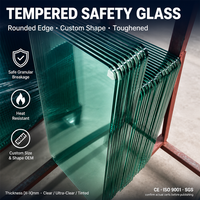 Verre Trempé de Fabrication 6mm 8mm 10mm 12mm pour Garde-corps en Verre Sans Cadre, Porte de Douche, Garde-corps de Balcon, Verre Trempé Stratifié - Prix