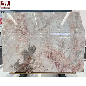 Macaron đá cẩm thạch màu hồng đá thời trang Smokey Hồng quartzit với màu xám tĩnh mạch đánh bóng bề mặt lớn sàn biệt thự trang trí nội thất gạch - Product Image 4