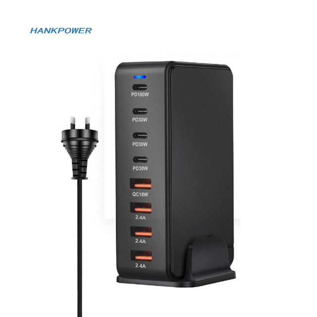 8 Port USB GaN 240W Fast Desktop Charger with 4A 4C Quick PD Charger Docking Station