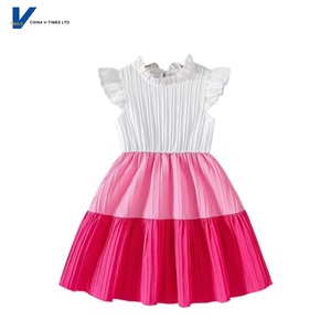 Vestido Casual Tipo Blusa con Mangas Farol y Cuello Redondo en Color Sólido para Niñas de <span class=keywords><strong>10</strong></span> Años, Estilo Princesa, para Fiestas de Verano, Largo hasta la Rodilla, Corte en A - Product Image 3